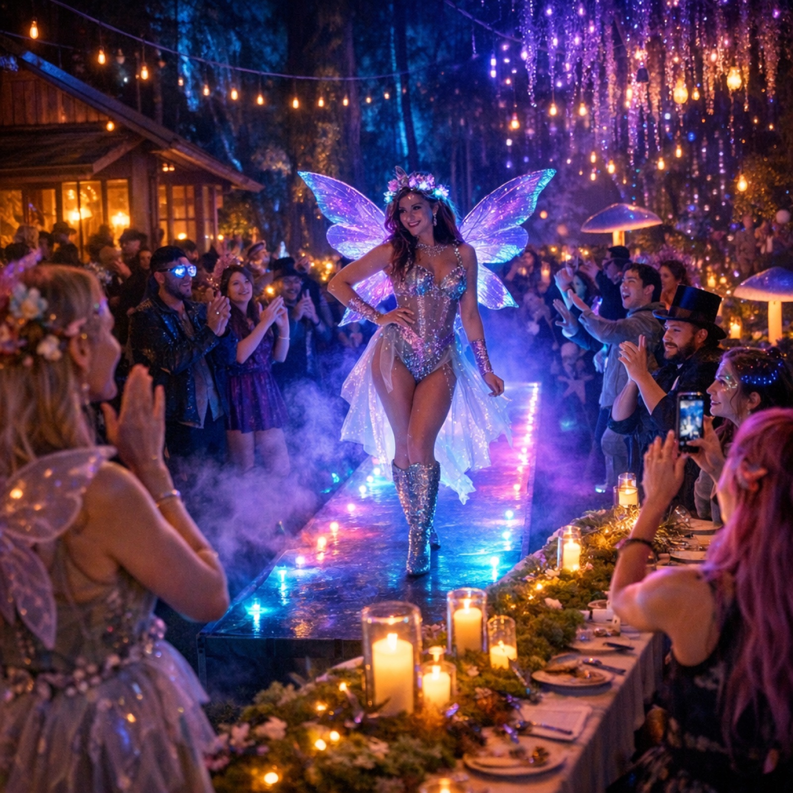 An AI-generated event concept for a whimsical 40th birthday party